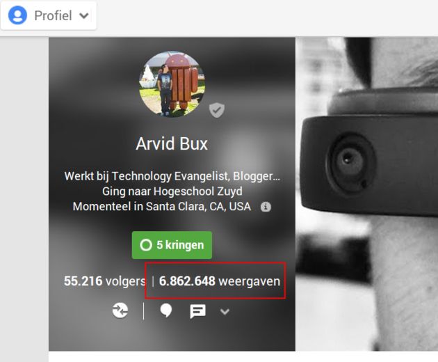 Google+ toont hoe vaak je content is gezien