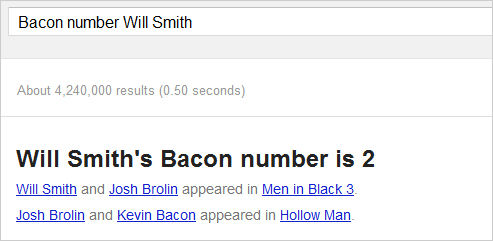 Google voegt 'Six Degrees of Kevin Bacon' toe als Easter Egg