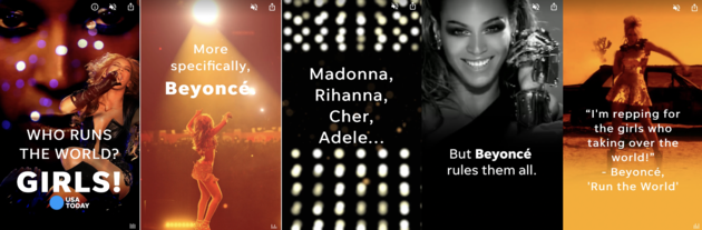 Google Web Stories USA Today Beyonce