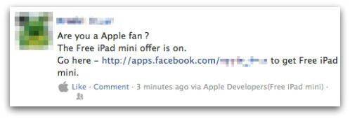 'Gratis iPad Mini' op Facebook leidt naar malware