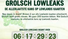Grolsch start met Lowleaks en geeft nog 200 Lowlands kaarten weg