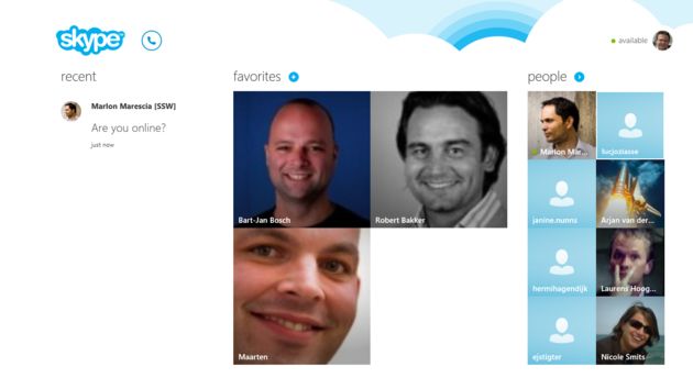 Heel bijzonder, de nieuwe Skype-app voor Windows 8