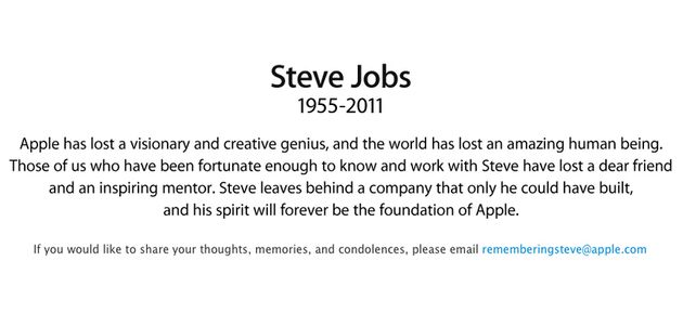 Heel de wereld rouwt om het overlijden van Steve Jobs