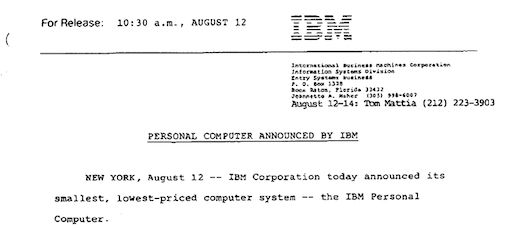 IBM lanceerde 30 jaar geleden de PC