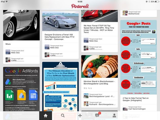 In totaal al meer dan 30 miljard 'Pins' op Pinterest