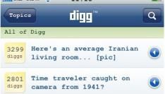 iPhone app Digg nu beschikbaar