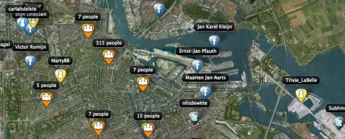IRL integreert met Facebook en Twitter: Sense your friends!