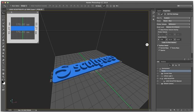 Je kan nu Sculpteo gebruiken voor 3D printen vanuit Photoshop