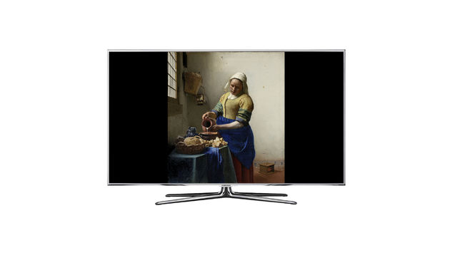 Johannes Vermeer Milk Maid on TV