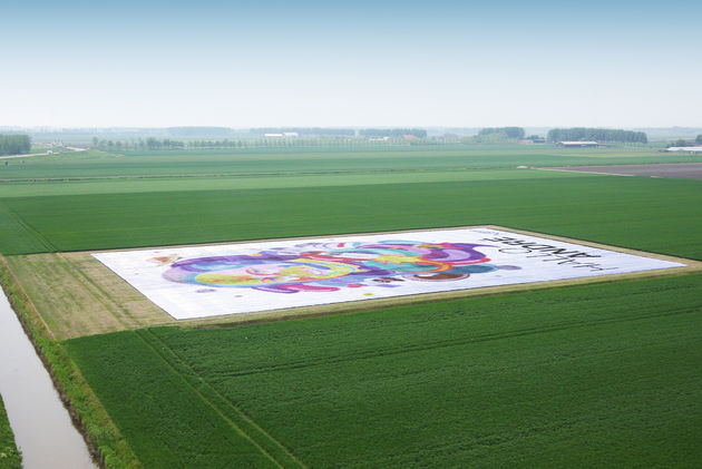 Kunstwerk voor André Kuipers vanuit de ruimte te zien