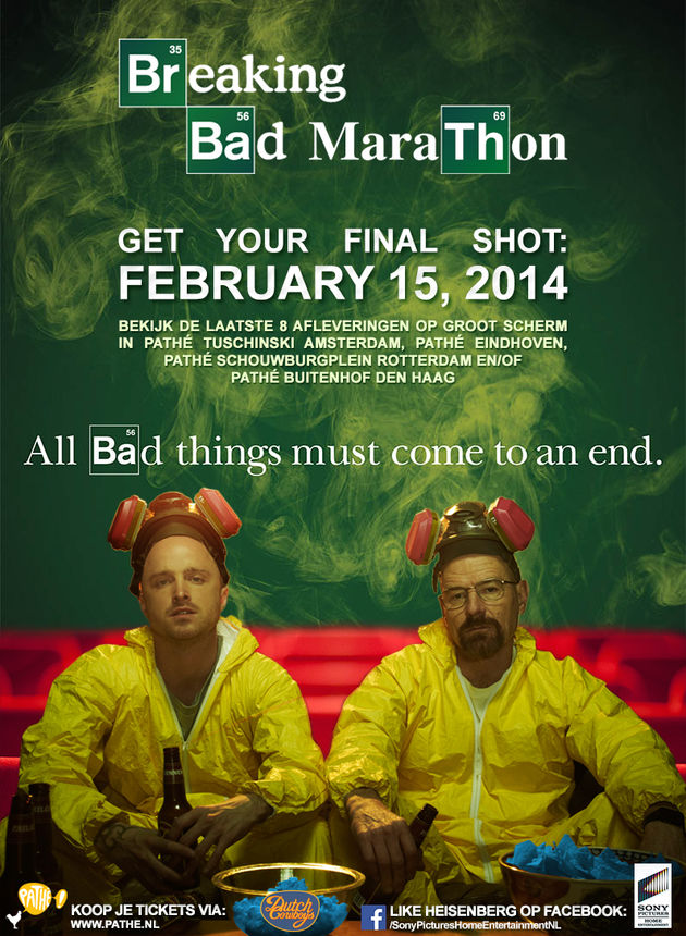 Maak kans op een van de 25x2 kaarten voor de Breaking Bad Marathon in Pathé #BBMarathon
