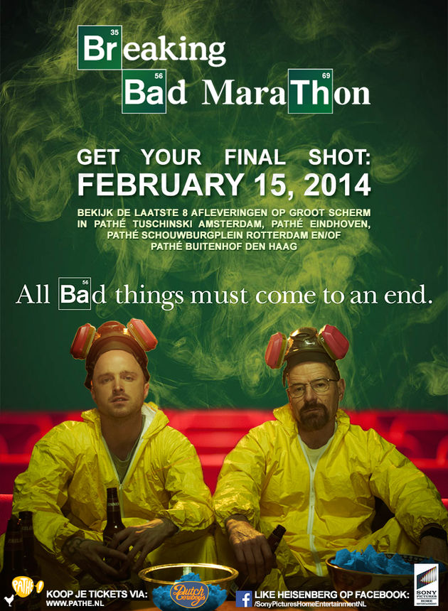 Maak kans op een van de 25x2 kaarten voor de Breaking Bad Marathon in Pathé #BBMarathon