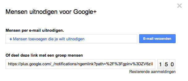 Makkelijker vrienden uitnodigen voor Google+
