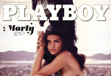 Marly van der Velden in de Playboy verbreekt online records