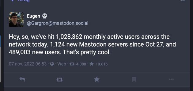 Mastodon-Groei