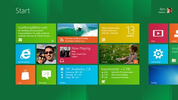 Microsoft Windows 8 komt er aan en oogt geweldig