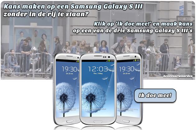 Mobilecowboys geeft 3 Samsung Galaxy S3 smartphones weg via een 'Like&Win' actie