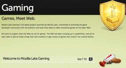 Mozilla Labs gaat zich op Browser Gaming richten