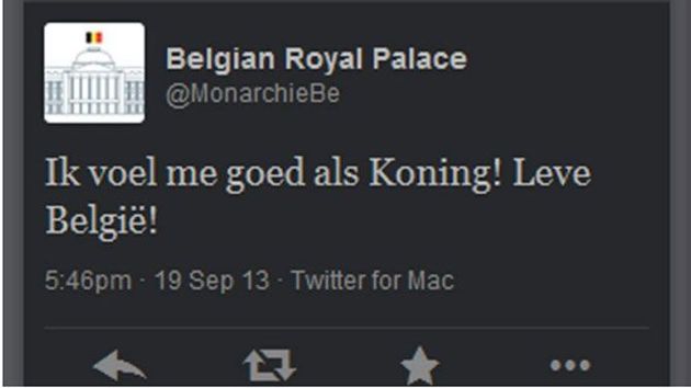 Nederlandse journalist plaatste tweet op account Belgisch Koningshuis