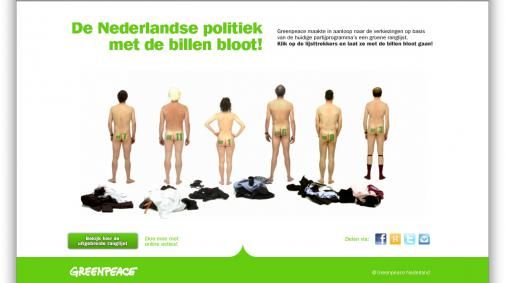 Nederlandse politici gaan met de billen bloot
