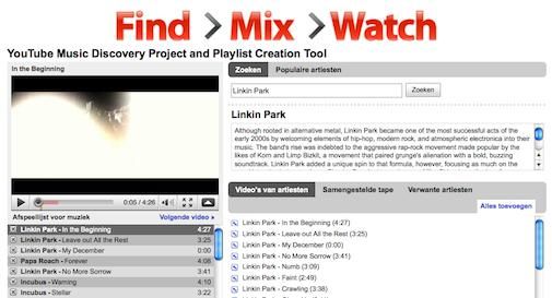 New: YouTube Music Discovery Project : Find, Mix, Watch