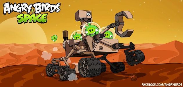 Nieuwe Angry Birds Space episode bevat NASA’s Curiosity Rover