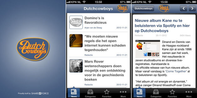 Nieuwe Dutchcowboys iPhone & Android app nu te downloaden