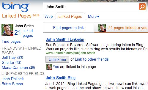 Nieuwe functie voor Bing: Linked Pages