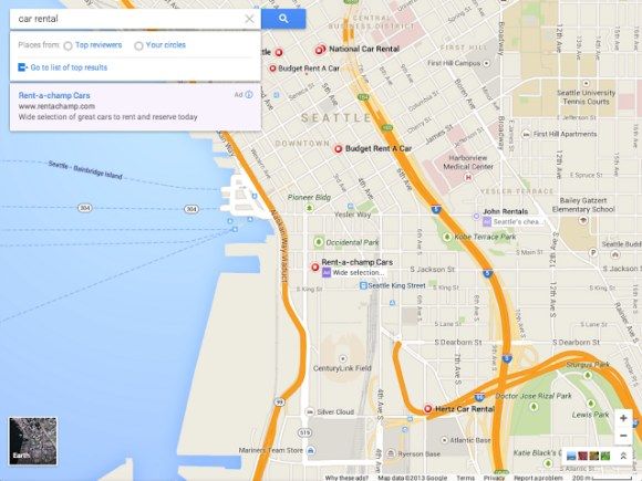 Nieuwe Google Maps interface