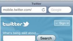 Nieuwe twitter.com versie voor mobiel