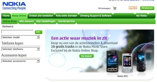 Nokia begint eigen webwinkel