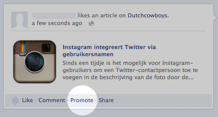 Nu ook Facebook Promoted Posts voor persoonlijke berichten 