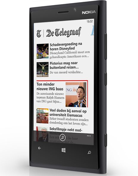 Nu ook Windows Phone 8 app voor Telegraaf