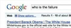 Obama volgend slachtoffer "Google bomb"