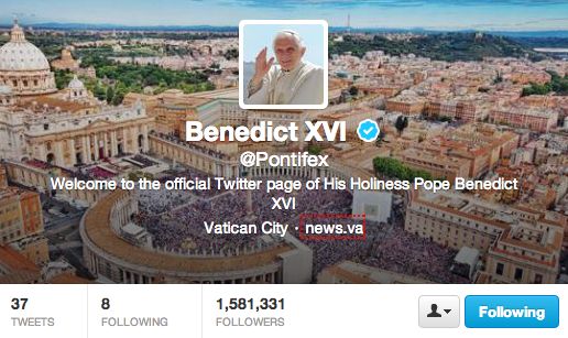 Ook @pontifex stopt er over 2 dagen mee