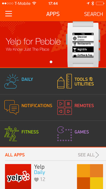 pebble appstore home1