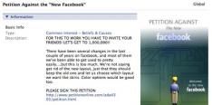 Petitie tegen nieuwe Facebook lay-out