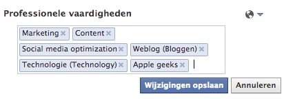 Professionele vaardigheden toevoegen aan jouw Facebook profiel