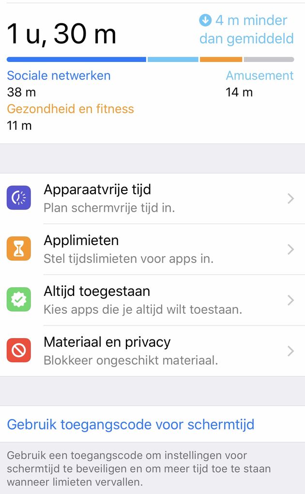Schermtijd iPhone