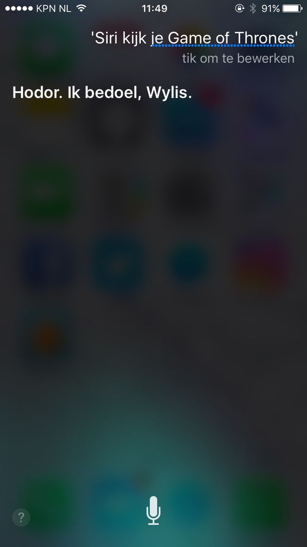 Siri kijker van Game of Thrones