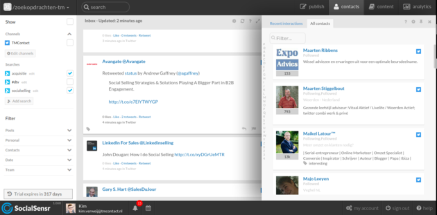 SocialSensr workspace