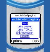 Startpagina voor mobiele websites
