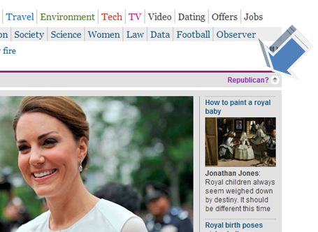 The Guardian beschermt Republikeinen tegen Royal baby-nieuws