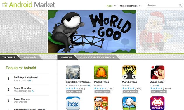Tien miljard apps gedownload uit de Android Market