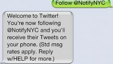 Twitter Fast Follow. Tweets per SMS