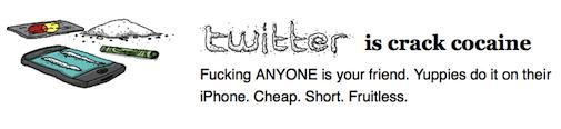 Twitter is crack cocaine en Facebook ...
