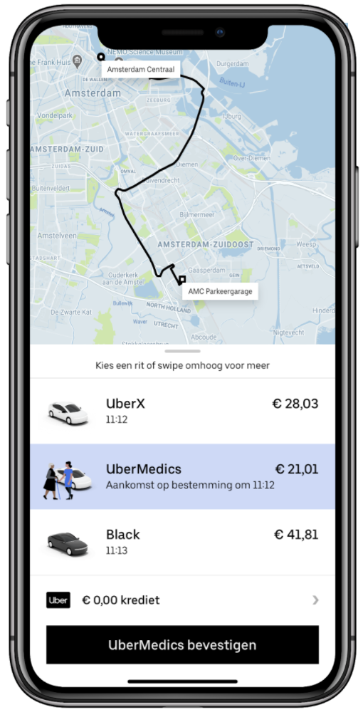 Ook Uber denkt aan de zorgmedewerkers en komt met UberMedics