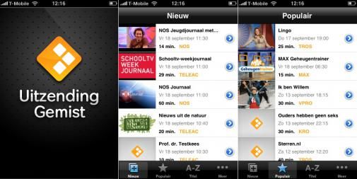 Uitzending Gemist App een succes