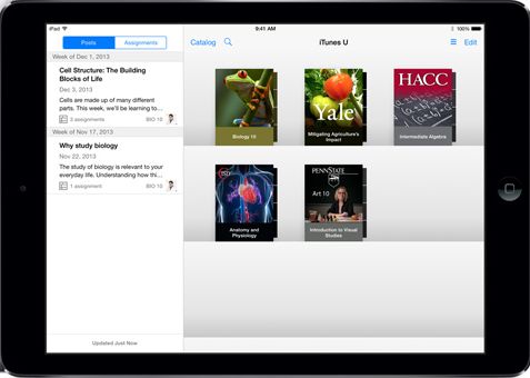 Update iTunes U: Lesstof ontwikkelen, beheren en bespreken op iPad