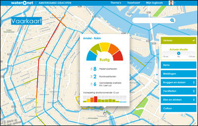 VaarWater app heeft verkeersmodel voor Amsterdamse grachten